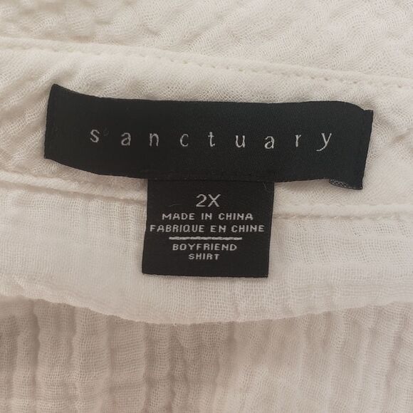 Sanctuary Cotton Buttonup Shirt Blouse - Picture 9 of 10